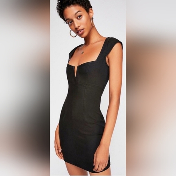 Free People Dresses & Skirts - Free People Lia Denim Cap Sleeve Mini Dress Xs NWT